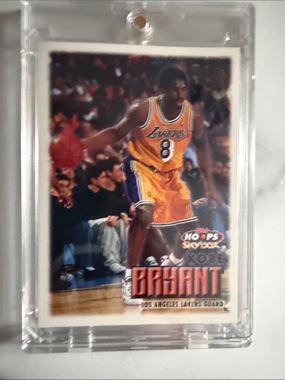 NBA Los Angeles Lakers Gold and Purple Kobe Bryant Trading Card in Clear Case